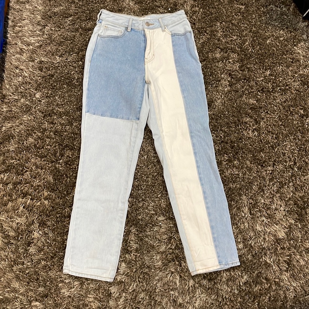 Pacsun mom style patchwork jean